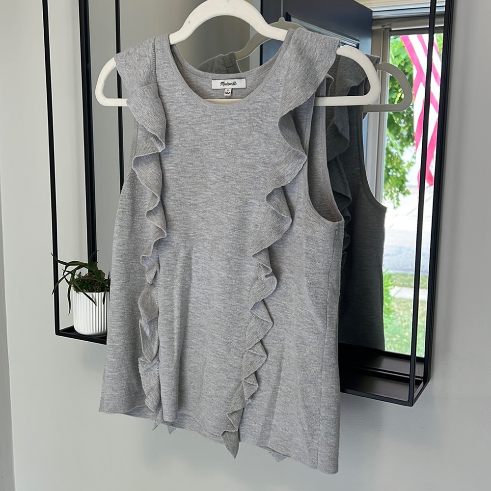 Madewell Gray Sweater Tank Top